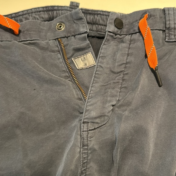 Mason’s cropped cargo pants in blue with orange lace belt - Picture 8 of 13